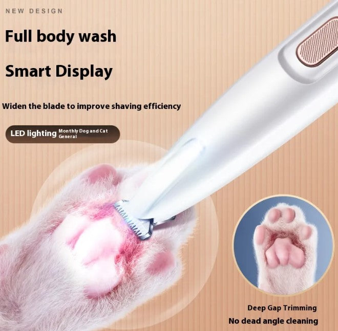Pet Paw Trimmer with LED Light — Painless Gentle Grooming for Senior Dogs & Cats - ICYSTA