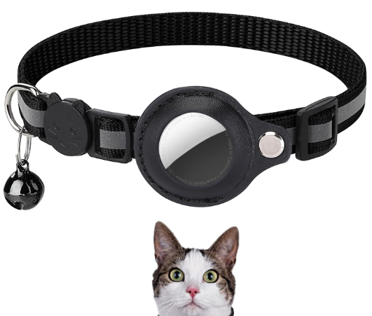 Gentle Paws™ Reflective Pet Collar with AirTag Holder — Track & Protect Your Senior Pet Day & Night - ICYSTA