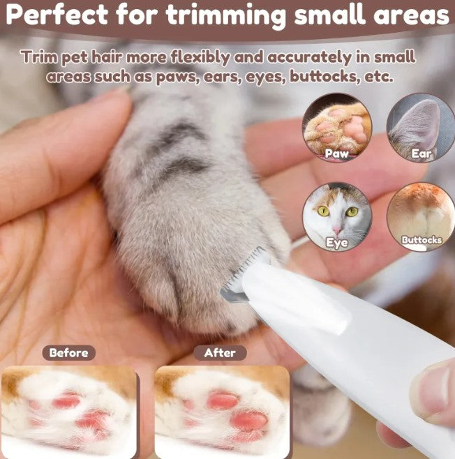 Pet Paw Trimmer with LED Light — Painless Gentle Grooming for Senior Dogs & Cats - ICYSTA