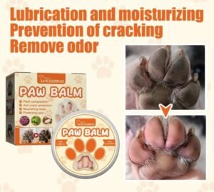 A specialized balm designed to care for the paws of both cats and dogs.