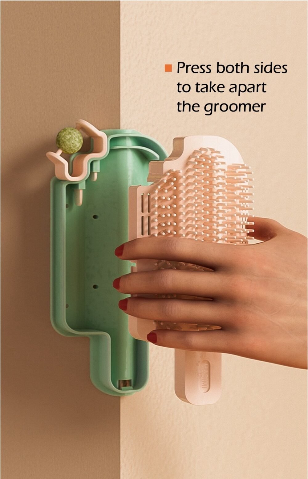 Cat Self Grooming Brush – Popsicle-Shaped Corner Massage Comb & Scratcher - Image 2