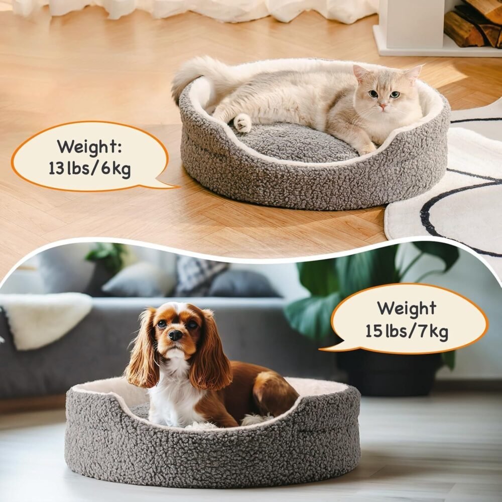 Washable Pet Bed – Orthopedic Plush Round Bed for Small Dogs & Cats - Image 5