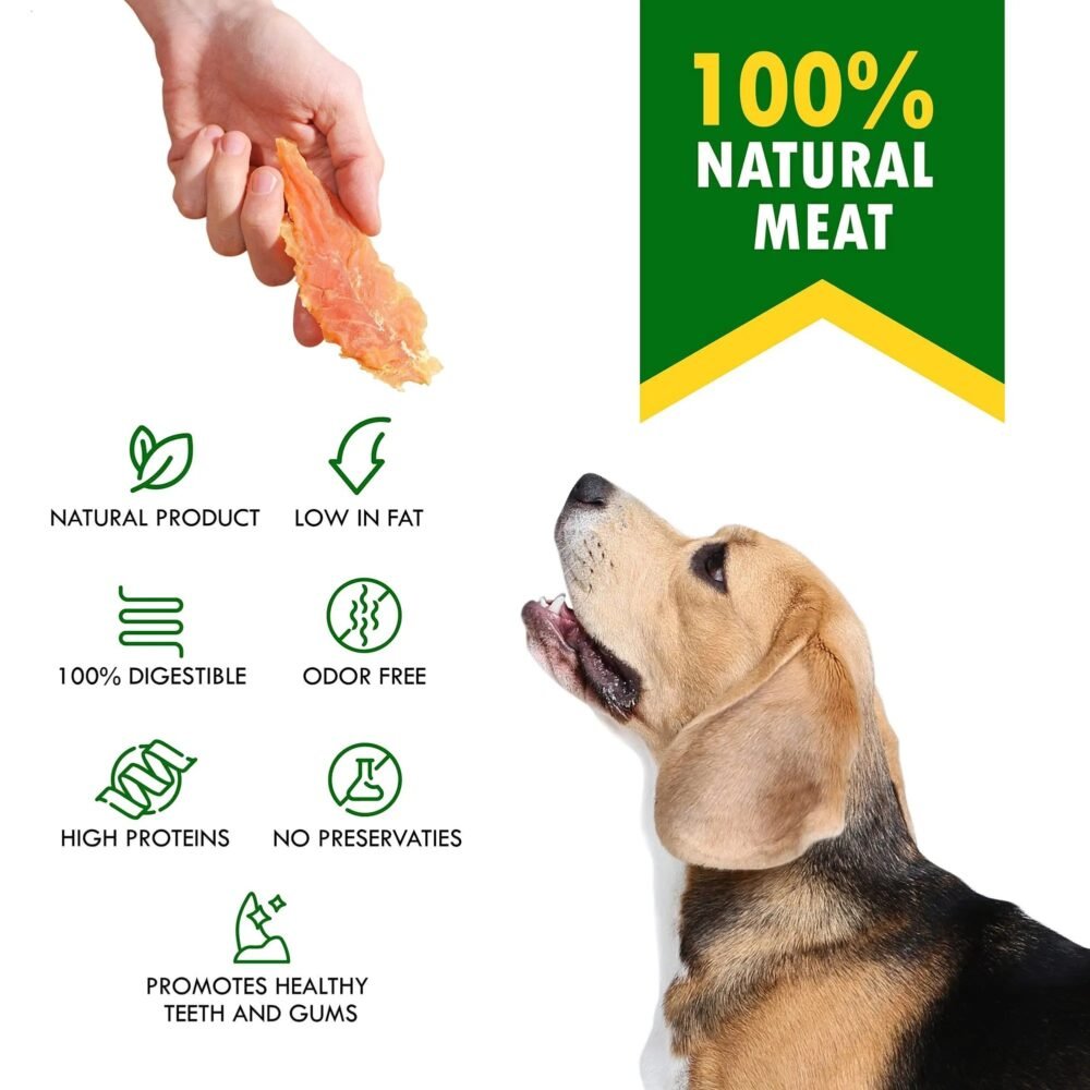 Chicken Jerky Dog Treats – Organic, Grain-Free, High Protein Chews (300g) - Image 3