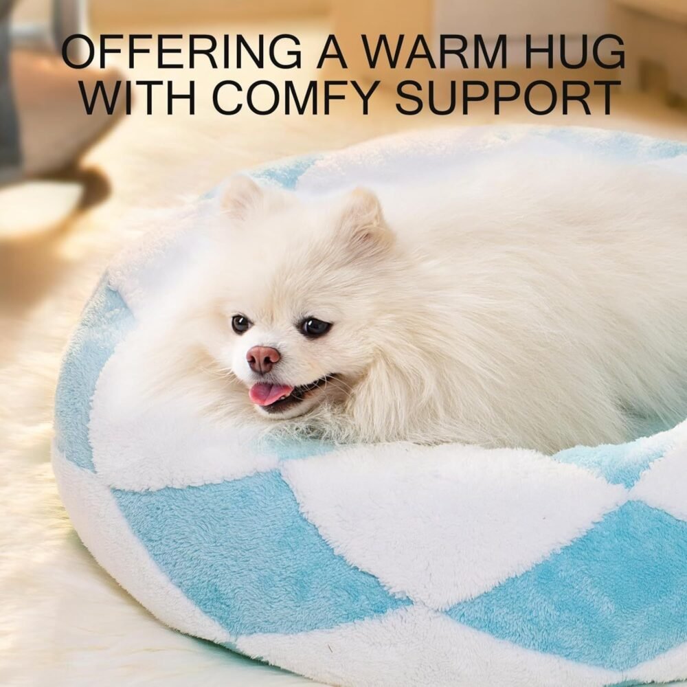 Donut Pet Bed – Round Washable Plush Bed for Cats & Small Dogs - Image 4