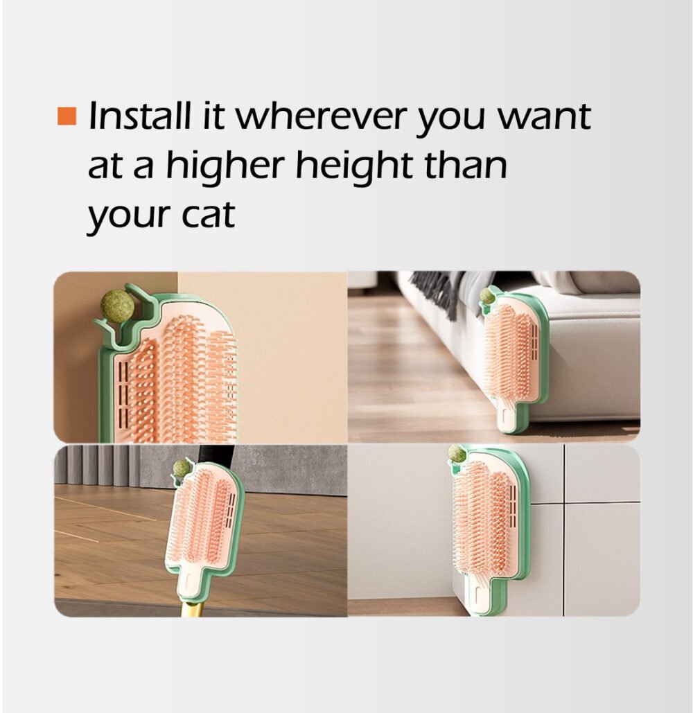 Cat Self Grooming Brush – Popsicle-Shaped Corner Massage Comb & Scratcher - Image 3
