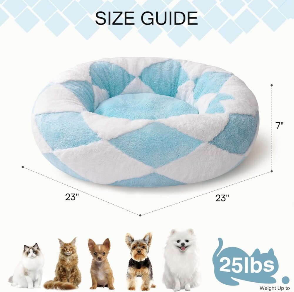 Donut Pet Bed – Round Washable Plush Bed for Cats & Small Dogs - Image 6