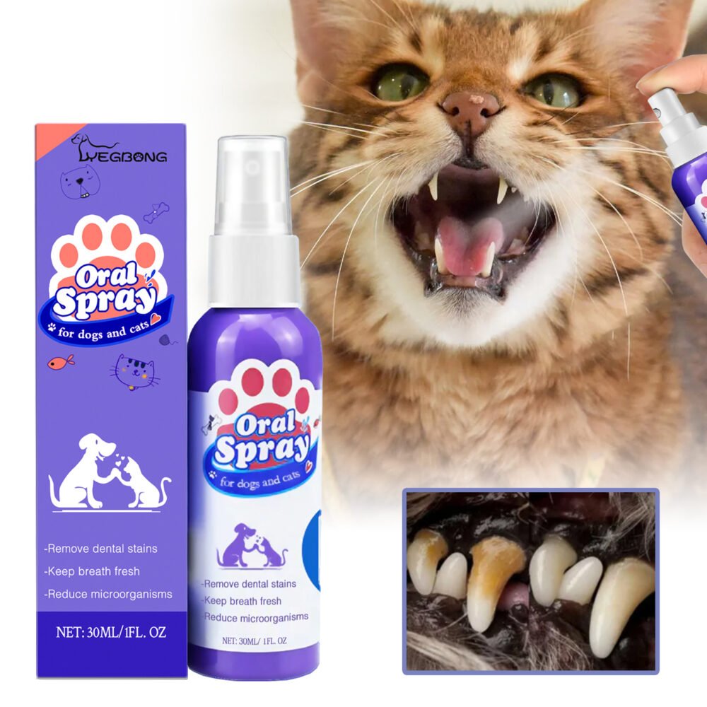 Cat And Dog Teeth Cleaning Spray – Fresh Breath & Tooth Stains Removal, Pet Oral Care Spray - Image 3