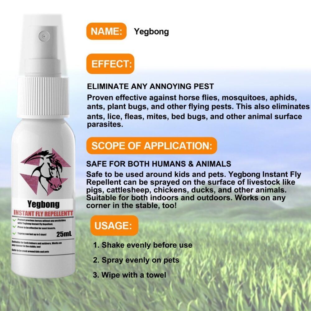Yegebang Pet Deworming Spray – Natural Flea & Tick Removal, Anti-Itch Relief for Cats & Dogs - Image 10
