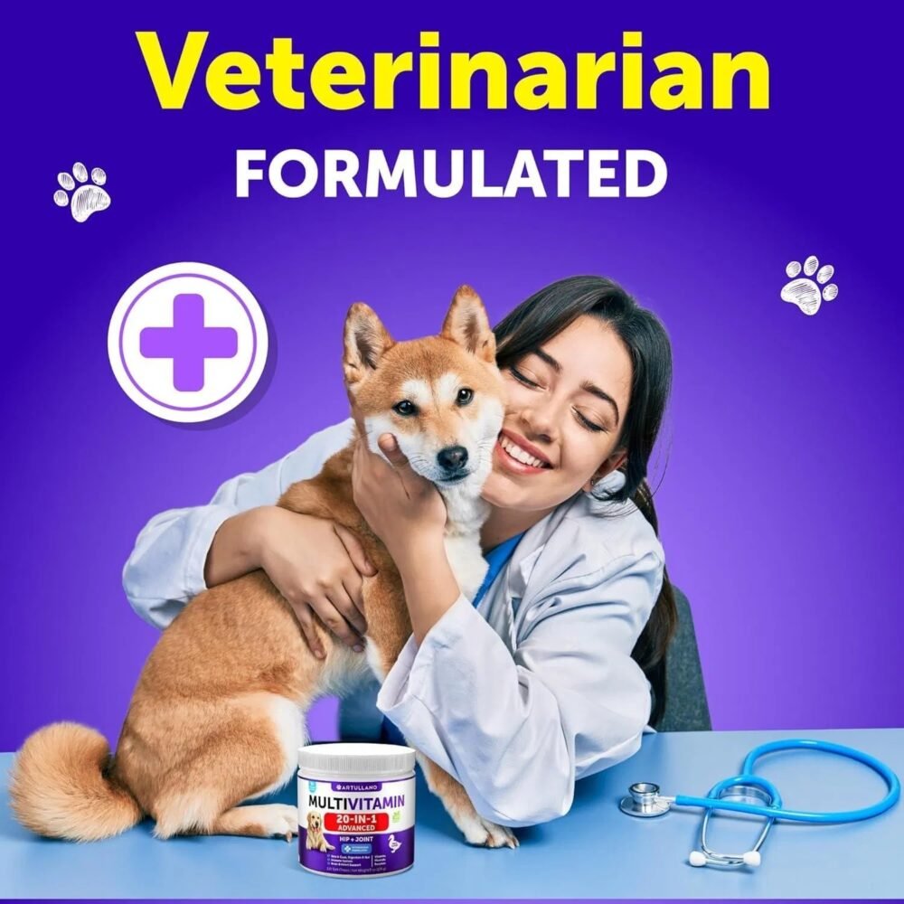 Dog Multivitamin Chewable – 20 in 1 Senior & Puppy Vitamins with Glucosamine, 120 Chews - Image 4