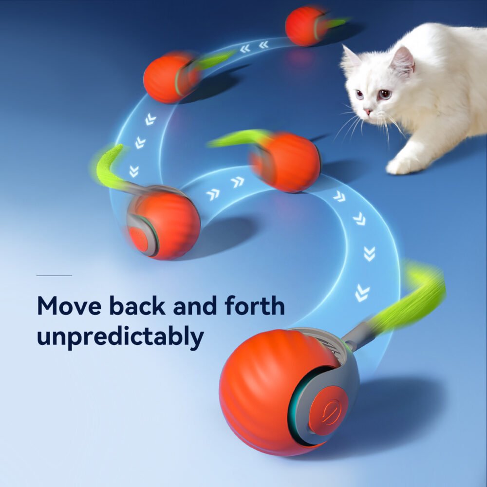 Smart Interactive Cat Ball – Type-C Rechargeable Automatic Cat Toy - Image 3