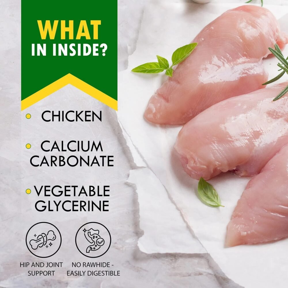 Dog Calcium Bones – Chicken Wrapped, Grain-Free Rawhide-Free Chews - Image 6