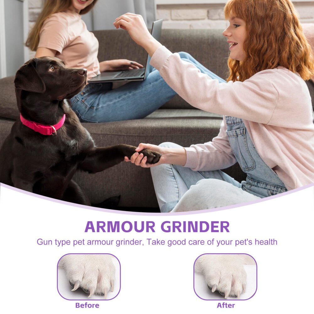 Pet Nail Clippers – USB Rechargeable Dog & Cat Claw Trimmer with LED Light and Safety Guard - Image 4
