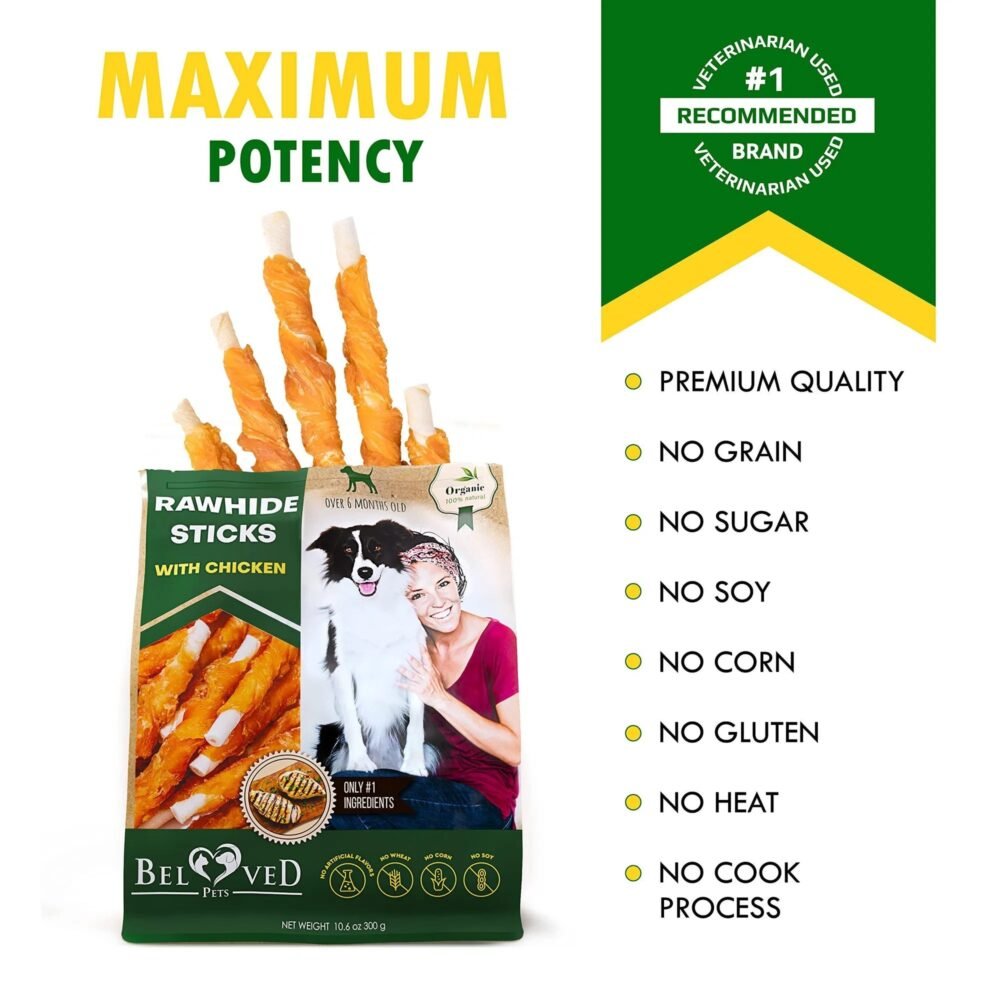 Dog Sticks Wrapped With Chicken – Natural Grain-Free Chew Treats - Image 7