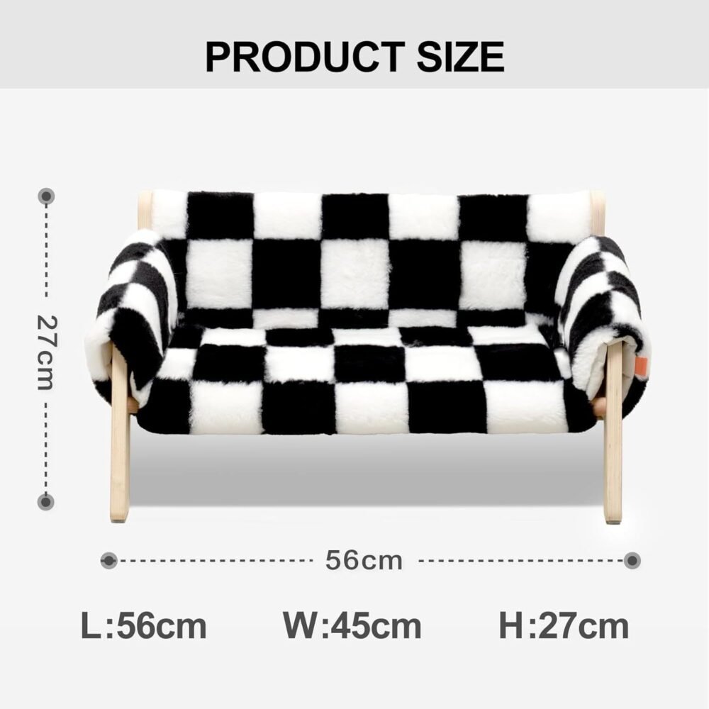 Raised Cat Bed – Sturdy Wooden Leg Sofa with Removable Washable Cover - Image 6