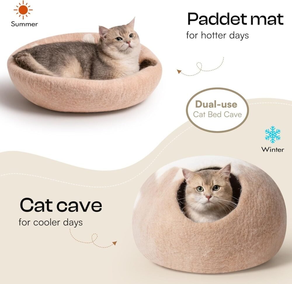 Handmade Felt Cat Bed - Image 4