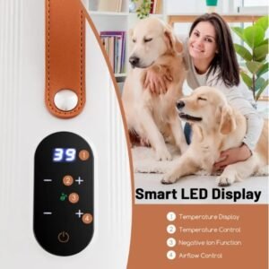 Dog Hair Dryer Ionic Pet Blower with Adjustable Temperature