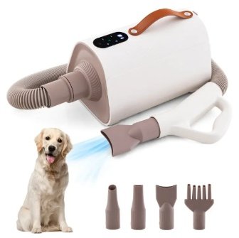 Dog Hair Dryer Ionic Pet Blower with Adjustable Temperature